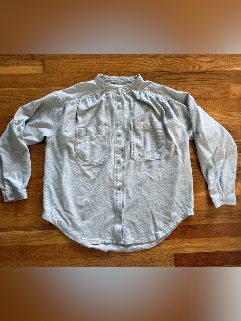 aerie Heather Gray Button Down Shirt